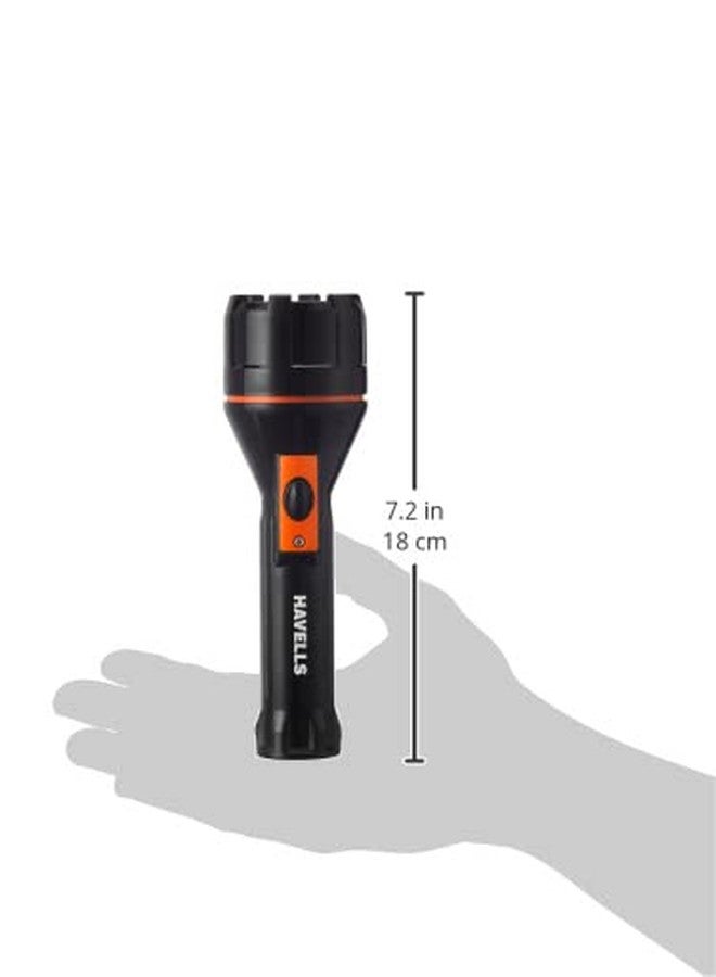 Havells 1W LED Rechargeable Torch|Lithium-ion Battery|Fast Charging|Energy Efficient|Bright White Low Beam LED |BIS Approved|Made in India|(Beam 10)|Pack of 1 - Image 4